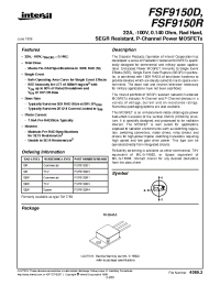Datasheet FSF9150D manufacturer Intersil