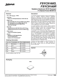 Datasheet FSYC9160D1 manufacturer Intersil