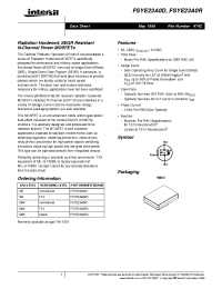 Datasheet FSYE23A0R3 manufacturer Intersil