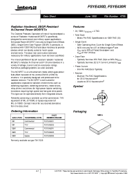 Datasheet FSYE430D3 manufacturer Intersil