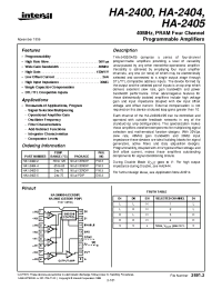 Datasheet HA1-2400-2 manufacturer Intersil