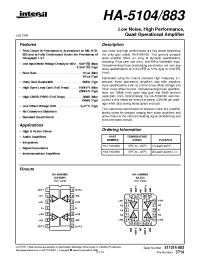 Datasheet HA1-5104883 manufacturer Intersil
