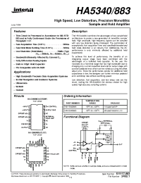 Datasheet HA1-5340883 manufacturer Intersil