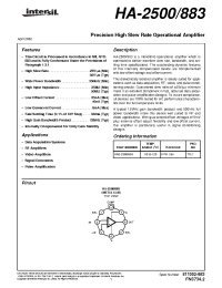 Datasheet HA2-2500/883 manufacturer Intersil