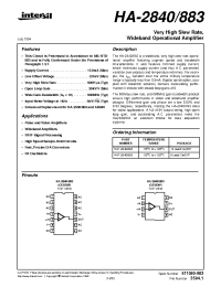 Datasheet HA-2840 manufacturer Intersil