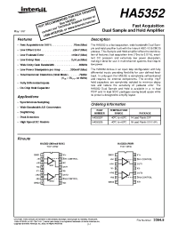 Datasheet HA5352 manufacturer Intersil