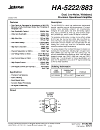 Datasheet HA7-5222883 manufacturer Intersil