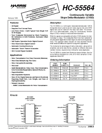 Datasheet HC1-55564-2 manufacturer Intersil