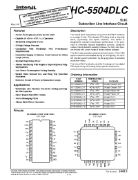 Datasheet HC-5504DLC manufacturer Intersil
