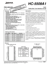Datasheet HC9P5509A1-5 manufacturer Intersil