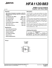 Datasheet HFA1120/883 manufacturer Intersil