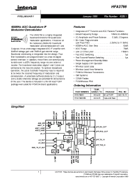 Datasheet HFA3766 manufacturer Intersil