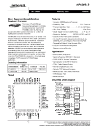 Datasheet HFA3861B manufacturer Intersil
