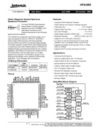 Datasheet HFA3863 manufacturer Intersil