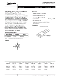 Datasheet HGTG30N60A4D manufacturer Intersil