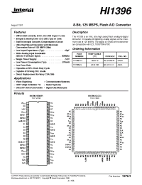 Datasheet HI1396 manufacturer Intersil
