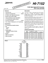 Datasheet HI3-7152A-9 manufacturer Intersil