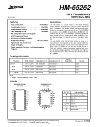 Datasheet HM1-65262B-9 manufacturer Intersil