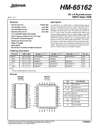 Datasheet HM4-65162B-9 manufacturer Intersil