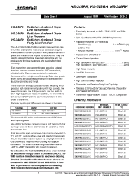 Datasheet HS1-245RH-Q manufacturer Intersil