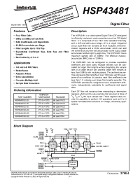 Datasheet HSP43481GC-20 manufacturer Intersil
