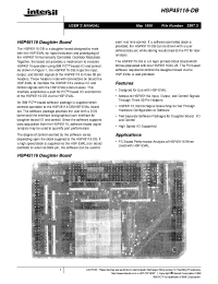 Datasheet HSP45116-DB manufacturer Intersil