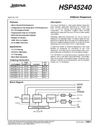 Datasheet HSP45240-40 manufacturer Intersil