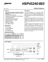 Datasheet HSP45240883 manufacturer Intersil