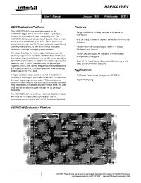 Datasheet HSP50016-EV manufacturer Intersil