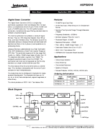 Datasheet HSP50016JI-52 manufacturer Intersil
