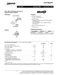 Datasheet HUF75623P3 manufacturer Intersil