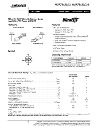 Datasheet HUF76423D3 manufacturer Intersil