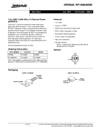 Datasheet IRF9640 manufacturer Intersil
