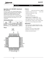 Datasheet ISL5727 manufacturer Intersil