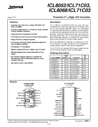 Datasheet lCL71C03ACPl manufacturer Intersil