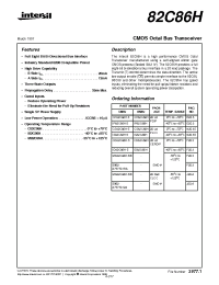 Datasheet MR82C86H-5 manufacturer Intersil