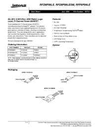 Datasheet RFD8P06LESM manufacturer Intersil