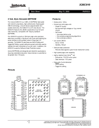 Datasheet X28C010D manufacturer Intersil