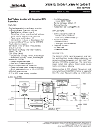 Datasheet X40414S8-B manufacturer Intersil