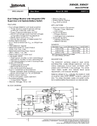 Datasheet X40421S14-B manufacturer Intersil