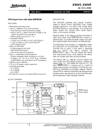 Datasheet X4043S8-2.7T1 manufacturer Intersil
