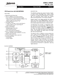 Datasheet X4643V8I-2.7A manufacturer Intersil