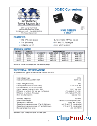 Datasheet NME0505 manufacturer Int Power Sources