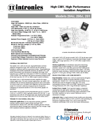 Datasheet 281 manufacturer Intronics