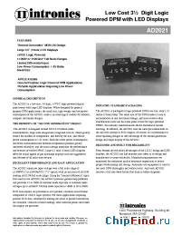 Datasheet AD2021 manufacturer Intronics