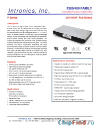 Datasheet F200 manufacturer Intronics