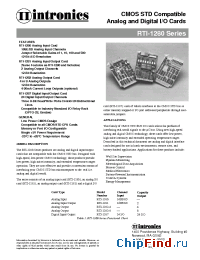 Datasheet RTI-1280 manufacturer Intronics