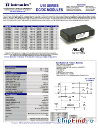 Datasheet U10-12D12 manufacturer Intronics