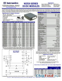 Datasheet W2530 manufacturer Intronics