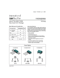 Datasheet 110CNQ045ASL manufacturer IRF